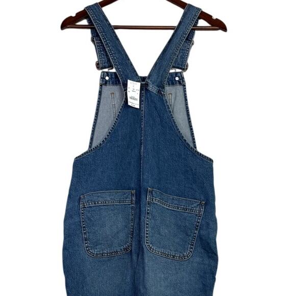 NWT J. Crew Denim Overalls Jumpsuit Button Closure Adjustable Straps S Blue Dark - Picture 7 of 16